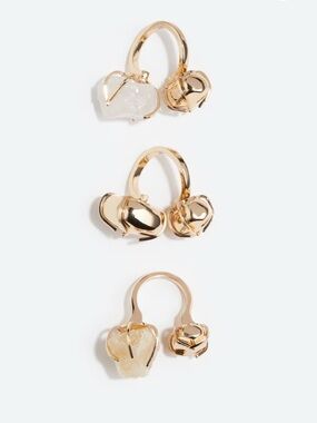 3 Gold-Tone Women's rings